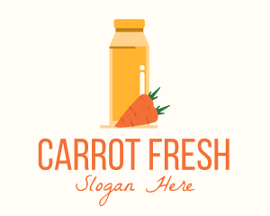 Carrot Juice Bottle logo design