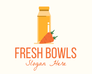 Carrot Juice Bottle logo design