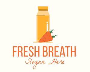 Carrot Juice Bottle logo design