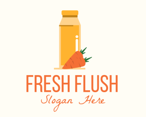 Carrot Juice Bottle logo design