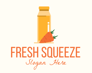 Carrot Juice Bottle logo design