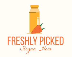 Carrot Juice Bottle logo design