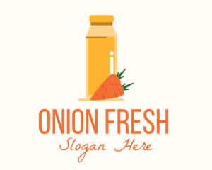 Carrot Juice Bottle logo design