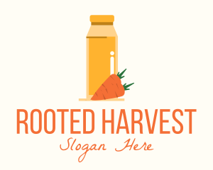 Carrot Juice Bottle logo design