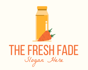 Carrot Juice Bottle logo design