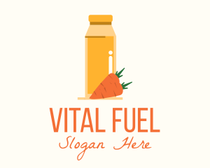 Carrot Juice Bottle logo design
