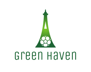 Green Soccer Tower logo design