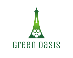 Green Soccer Tower logo design