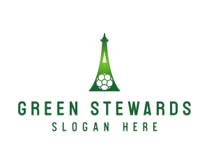 Green Soccer Tower logo design