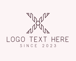Typography - Minimal Diamond Letter X logo design