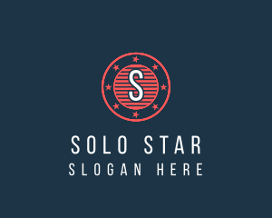 Retro  Circle Stars logo design