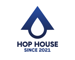 Blue Roof Drop logo design