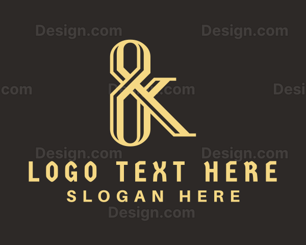 Stylish Font Ampersand Logo