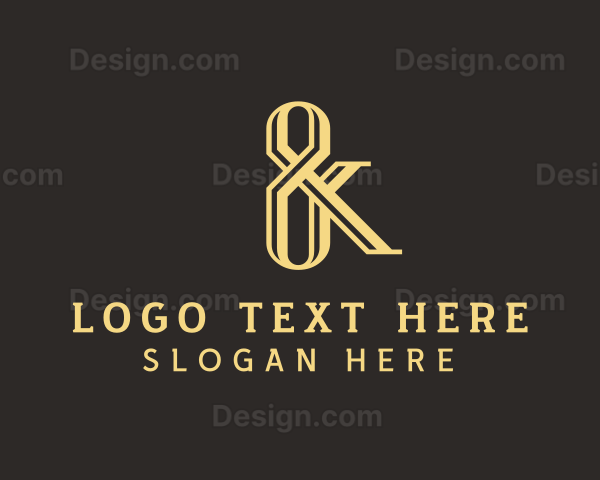 Upscale Calligraphy Ampersand Logo