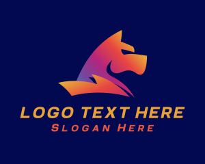 Gradient Abstract Canine logo