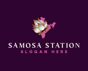 Indian Lotus Flower logo
