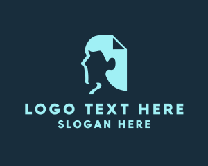 Document - Modern Document Head logo design
