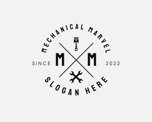 Hipster Mechanic Tools logo design