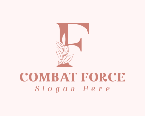 Elegant Leaves Letter F logo