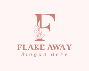 Elegant Leaves Letter F logo design