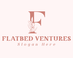 Elegant Leaves Letter F logo design