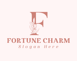 Elegant Leaves Letter F logo design