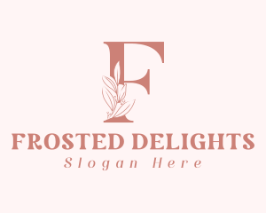 Elegant Leaves Letter F logo design