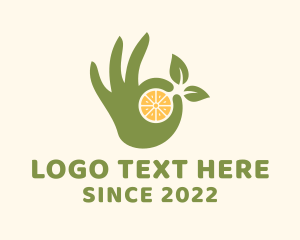Lemon Fruit Farmer Hand logo