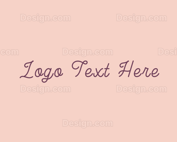 Feminine Cursive Beauty Logo