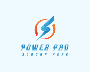 Sharp Power Thunder Voltage logo design