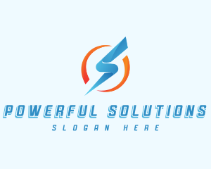 Sharp Power Thunder Voltage logo design