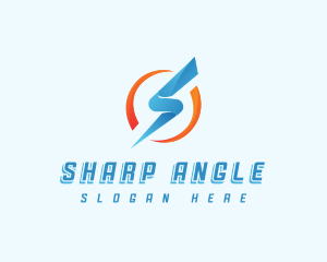 Sharp Power Thunder Voltage logo design