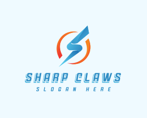 Sharp Power Thunder Voltage logo design