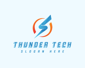 Sharp Power Thunder Voltage logo design