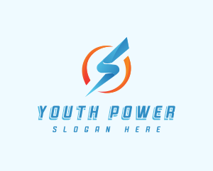 Sharp Power Thunder Voltage logo design