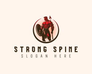 Strong Warrior Spear logo design