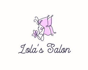 Woman Butterfly Salon logo design