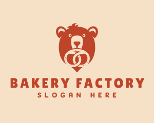 Pretzel Bear Bakery logo design