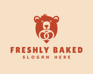 Pretzel Bear Bakery logo design