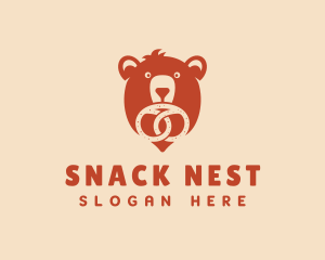 Pretzel Bear Bakery logo design