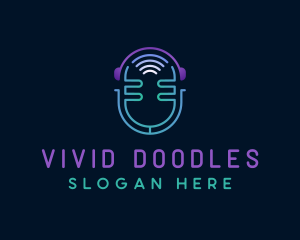 Podcast Streaming App logo design