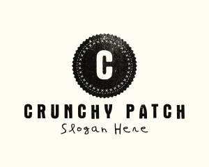 Grunge Circle Patch Stamp logo design