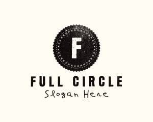 Grunge Circle Patch Stamp logo design