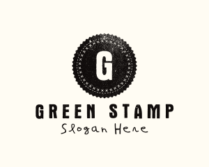 Grunge Circle Patch Stamp logo design