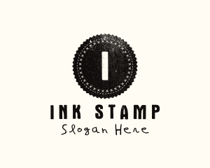 Grunge Circle Patch Stamp logo