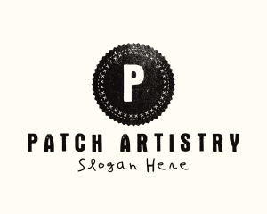 Grunge Circle Patch Stamp logo design