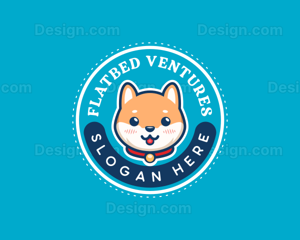 Cute Dog Grooming Logo