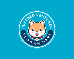 Cute Dog Grooming Logo