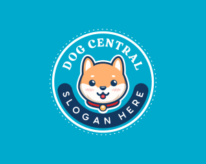 Cute Dog Grooming logo design