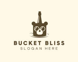 Bear Beer Bucket logo design